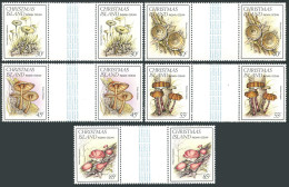 Christmas Isl 152-156 Gutter Pairs, MNH. Mi 187-191. Mushrooms 1984.Local Fungi. - Christmaseiland