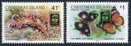 Christmas Isl 246-247, MNH. Michel 291-292. MELBOURNE-1989. Butterfly, Shell. - Christmaseiland