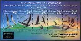 Christmas Isl 349g,349h,MNH.Michel Bl.7-I,7-II. TAIPEI-1993,INDONESIA-1993.Birds - Christmas Island