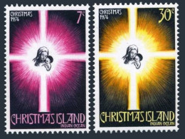 Christmas Island 61-62, MNH. Michel 61-62. Christmas 1974, Mother And Child - Christmaseiland