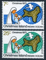 Christmas Isl 59-60, MNH. Mi 59-60. Christmas 1973. Mother And Child, Map, Bird. - Christmas Island