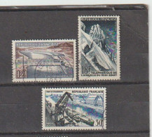 1956 N°1078 à 1080 Réalisations Techniques Oblitérés (lot 29) - Gebruikt