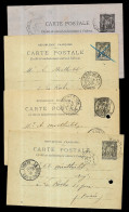XIXe (Lot De 4) CPA Entier Postal Commercial, LUNEAU 85 LUCON à MONTHULET La Roche-sur-Yon Vendée, Agriculture Grains - Lucon