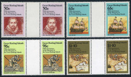 Cocos Isls 115-118 Gutter,MNH. Capt William Keeling,Hector,Astrolabe,Map.1984. - Cocos (Keeling) Islands