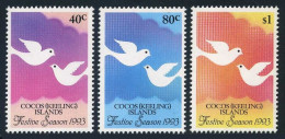 Cocos Isls 286-288,MNH.Michel 302-304. Festive Season,1993.Birds. - Cocos (Keeling) Islands