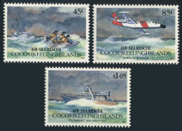 Cocos Isls 283-285,285a,MNH.Mi 299-301,Bl.13. Lifeboat,Westwind Seas-can,1993 - Kokosinseln (Keeling Islands)