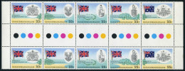 Cocos Isls 56-60a Gutter,MNH.Michel 56-60.Australian Territories,1980.Flags,Arms - Cocoseilanden