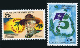 Cocos Isls 85-86, MNH. Michel 86-87. Scouting Year, Lord Baden-Powell. - Kokosinseln (Keeling Islands)