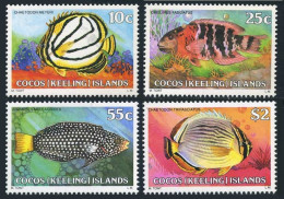 Cocos Isls 37,41,47,50, Set Issued 02.18.80,MNH. Fish. - Kokosinseln (Keeling Islands)