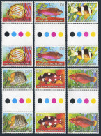 Cocos Isls 35 X6,set 1979y,gutter Pairs,MNH. Fish. - Isole Cocos (Keeling)