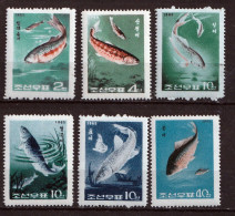 COREE DU NORD - Faune, Poissons - Y&T N° 601-606 - 1965 - MNH - Korea (Nord-)