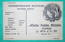 FRANCHISE MILITAIRE FM CARTE POSTALE MARIANNE NOIR 1er JUIN 1917 WW1 LETTRE COVER FRANCE - Guerre De 1914-18