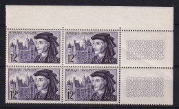 D 812 / LOT N° 1034 BLOC DE 4 NEUF** COTE 12€ - Sammlungen