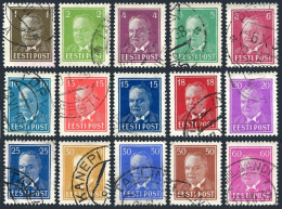 Estonia 117/133 15 Stamps,used.Mi 113/158. President Konstantin Pats,1936-1940. - Estonia