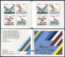 Estonia 231-234a Booklet Var 2,MNH.Mi 188-191 MH 1. Birds Of Baltic Shores, 1992 - Estonie