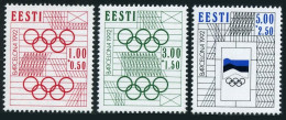 Estonia B60-B62, MNH. Michel 180-182. Olympics Barcelona-1992. - Estonia