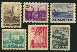 Estonia NB1-NB6,MNH.Michel 4-9. WW II Occupation Stamps,1941.Tallinn,Tartu,Narva - Estonie