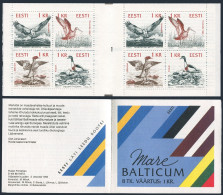 Estonia 231-234a Booklet,MNH.Mi 188-191 MH 1. Birds Of The Baltic Shores, 1992. - Estland