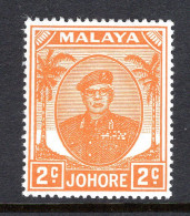 Malaysian States - Johore - 1949 Sultan Sir Ibrahim - 2c Orange HM (SG 134) - Johore