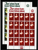 YANxx/21 LIECHTENSTEIN 1980 Michl 741/42 KLEINBOGEN ** Postfrisch SIEHE ABBILDUNG - Ungebraucht