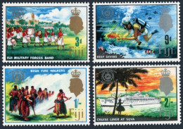 Fiji 229-232,hinged.Michel 201-204. Military Band,Reef Diving,Fire Walkers,1967. - Fidji (1970-...)
