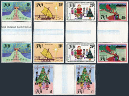 Fiji 518-522 Gutter, MNH. Michel 512-516. Christmas 1984. Church, Sailing, Tree. - Fiji (1970-...)