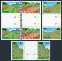 Fiji 625-628 Gutter, MNH. Michel 620-623. Soil Conservation, 1990. Cows.  - Fidji (1970-...)