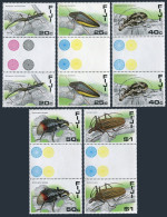 Fiji 574-578 Gutter, MNH. Mi 568-572. Beetles 1987. Bulbogaster Ctenostomoides, - Fidji (1970-...)