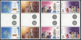 Fiji 633-636 Gutter, MNH. Michel 628-631. Christmas 1990. Christmas Carols. - Fidji (1970-...)