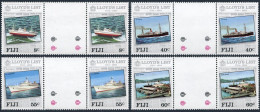 Fiji 509-512 Gutter, MNH. Mi 499-502. Lloyd's List, 1984. Ships: Tui Lau On Reef - Fidji (1970-...)