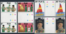 Fiji 458-461 Gutter, MNH. Mi 452-455. Scouting Year 1982. Baden-Powell, Campfire - Fidji (1970-...)