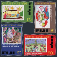 Fiji 835-838,MNH.Michel 865-868. Christmas 1998.Children Drawings. - Fidji (1970-...)