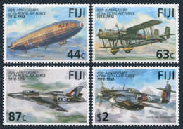 Fiji 814-817, MNH. Michel 843-846. Royal Air Force, 80th Ann. 1998. - Fidji (1970-...)