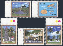 Fiji 669-673,MNH. Mi 664-668. Historic Levuka,1992.European War Memorial,Church, - Fidji (1970-...)