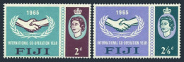 Fiji 213-214, MNH. Michel 185-186. International Cooperation Year ICY-1965. - Fidji (1970-...)