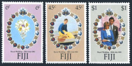 Fiji 442-444, MNH. Michel 436-438. Prince Charles & Diana Wedding, 1981.Bouquet. - Fiji (1970-...)