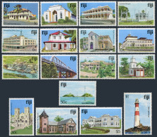 Fiji 409-425, 17 Stamps, MNH. Mi 399-415. Famous Houses Of Fiji.1979. Lighthouse - Fiji (1970-...)