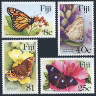 Fiji 523-526, MNH. Mi 517-520. Butterflies 1995. Monarch, Common Egg-fly, Meadow - Fidji (1970-...)