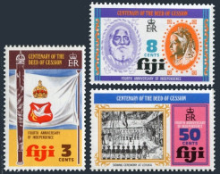 Fiji 354-356, MNH. Michel 327-329. Independence, 4, 1974. King Cakobau,Victoria. - Fidji (1970-...)