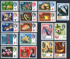 Fiji 240-256, MNH.Mi 212-228. QE II, 1968. Orchid, Shell, Birds, Moth,Fish,Arms. - Fiji (1970-...)