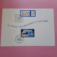 La Poste Vous Fait Passer à L'an 2000 Paris 31-12-1999 La Rochelle 01-01-2000 Format 20 X 14.5 Cm - 1990-1999