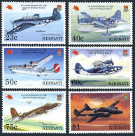 Kiribati 662-667, MNH. Michel 708-713. End Of WW II, 50, 1995. Planes. - Kiribati (1979-...)