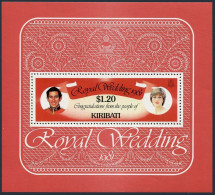 Kiribati 379, MNH. Michel Bl.8. Royal Wedding 1981. Charles, Diana. - Kiribati (1979-...)