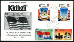 Kiribati 515-516, 1-2, FDC. Michel 521-522., 1-2. Independence, 10th Ann. 1989. - Kiribati (1979-...)