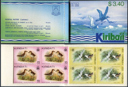 Kiribati 391 X 8,396A X 4 Booklet,MNH. Pacific Plovers,Fairy Tern,1985.  - Kiribati (1979-...)
