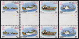 Kiribati 440-443 Gutter, MNH. Michel 439-442. Shipping Corporation, 1984. Ships. - Kiribati (1979-...)