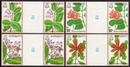 Kiribati 365-368 Gutter Pairs,MNH.Michel 363-366. Flowers 1981. - Kiribati (1979-...)