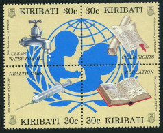 Kiribati 679 Ad Block, MNH. Mi 732-735. UNICEF,50th Ann. 1996. Children's Rights - Kiribati (1979-...)