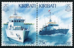 Kiribati 673-674a Pair,MNH.Michel 726-727. Police Maritime Unit 1995. - Kiribati (1979-...)