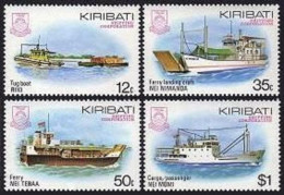 Kiribati 440-443,443a, MNH. Mi 439-442,Bl.11. Shipping Corporation, 1984. Ships. - Kiribati (1979-...)